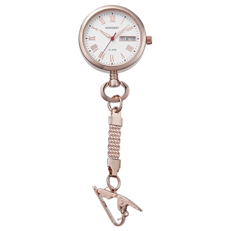 Nursery Pink gold watch with date and day of the week display 10 ATM water resistant nurse watch nurse goods white 1094268A
Nursery Pink gold watch with date and day of the week display 10 ATM water resistant nurse watch nurse goods white 1094268A