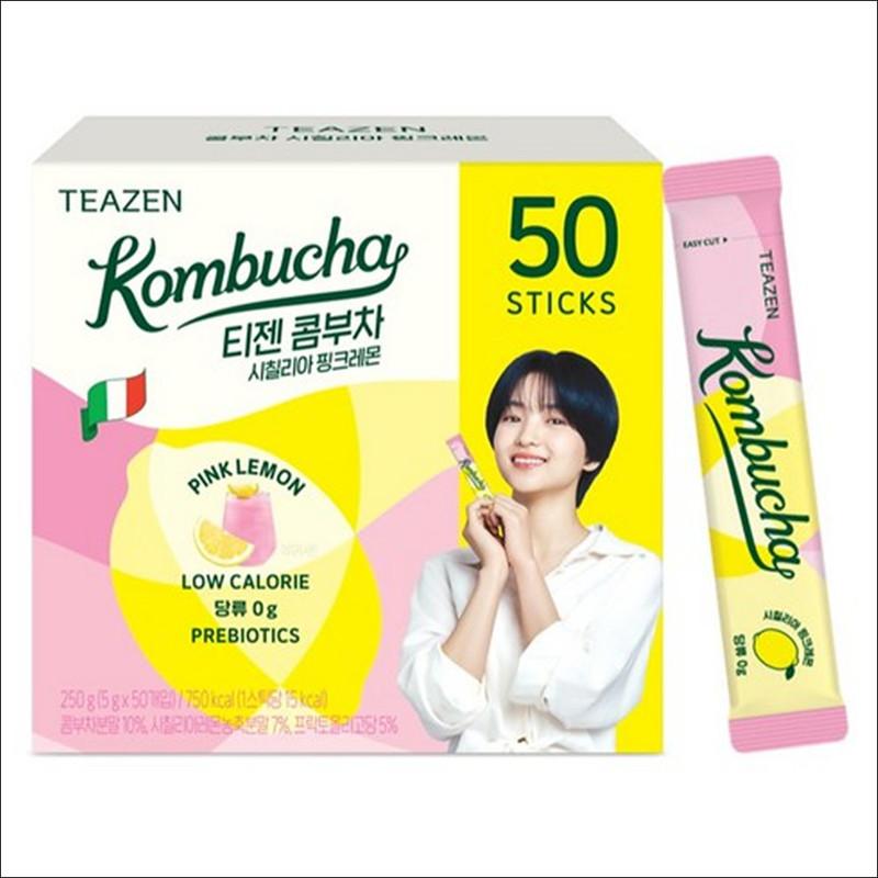 TEAZEN Комбуча Розовый Лимон 50 стиков / Низкокалорийный, Без сахара 50 Sticks x 1 BOX
TEAZEN Комбуча Розовый Лимон 50 стиков / Низкокалорийный, Без сахара 50 Sticks x 1 BOX