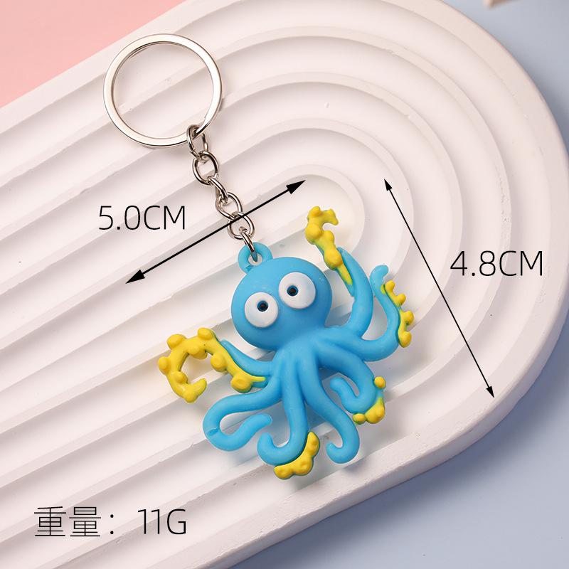 New Ocean series keychains, cute octopus and seahorse soft rubber pendant figurines, ocean animal car backpack keychains
New Ocean series keychains, cute octopus and seahorse soft rubber pendant figurines, ocean animal car backpack keychains