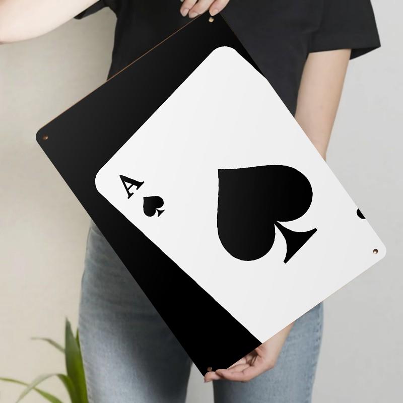 Custom Ace of Spades Metal Wall Art Decor Modern Home Bar Poker Room Hanging Decoration 20x30cm(7.8x11.8inch)
Custom Ace of Spades Metal Wall Art Decor Modern Home Bar Poker Room Hanging Decoration 20x30cm(7.8x11.8inch)