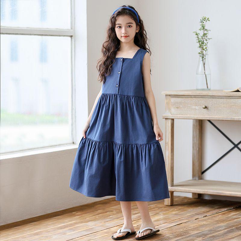 Girls Strappy Beach Navy Blue Dress Summer Children s Fashion Sleeveless 100% Cotton Dress 165 темно-синього кольору
Girls Strappy Beach Navy Blue Dress Summer Children s Fashion Sleeveless 100% Cotton Dress 165 темно-синього кольору