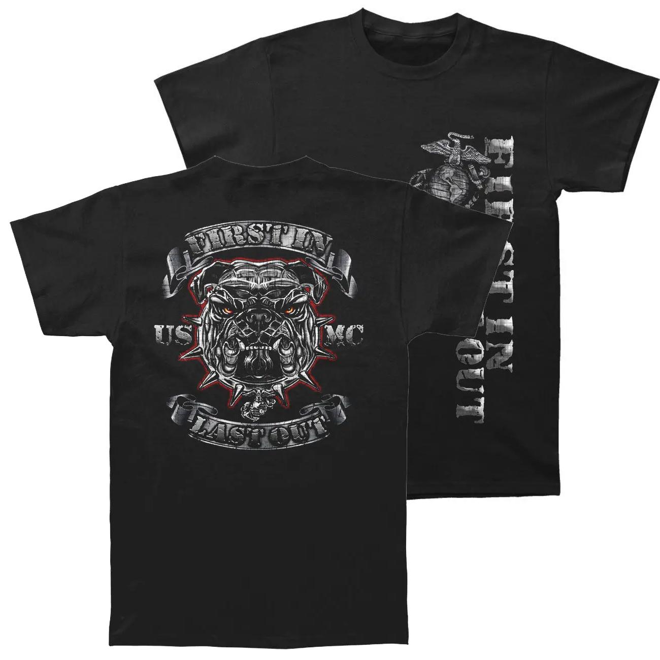 First in Last Out Novelty US Marine Corps Silver Foil Bulldog TShirt 100 Cotton ONeck Summer Short Sleeve Casual Mens Tshirt S
First in Last Out Novelty US Marine Corps Silver Foil Bulldog TShirt 100 Cotton ONeck Summer Short Sleeve Casual Mens Tshirt S
