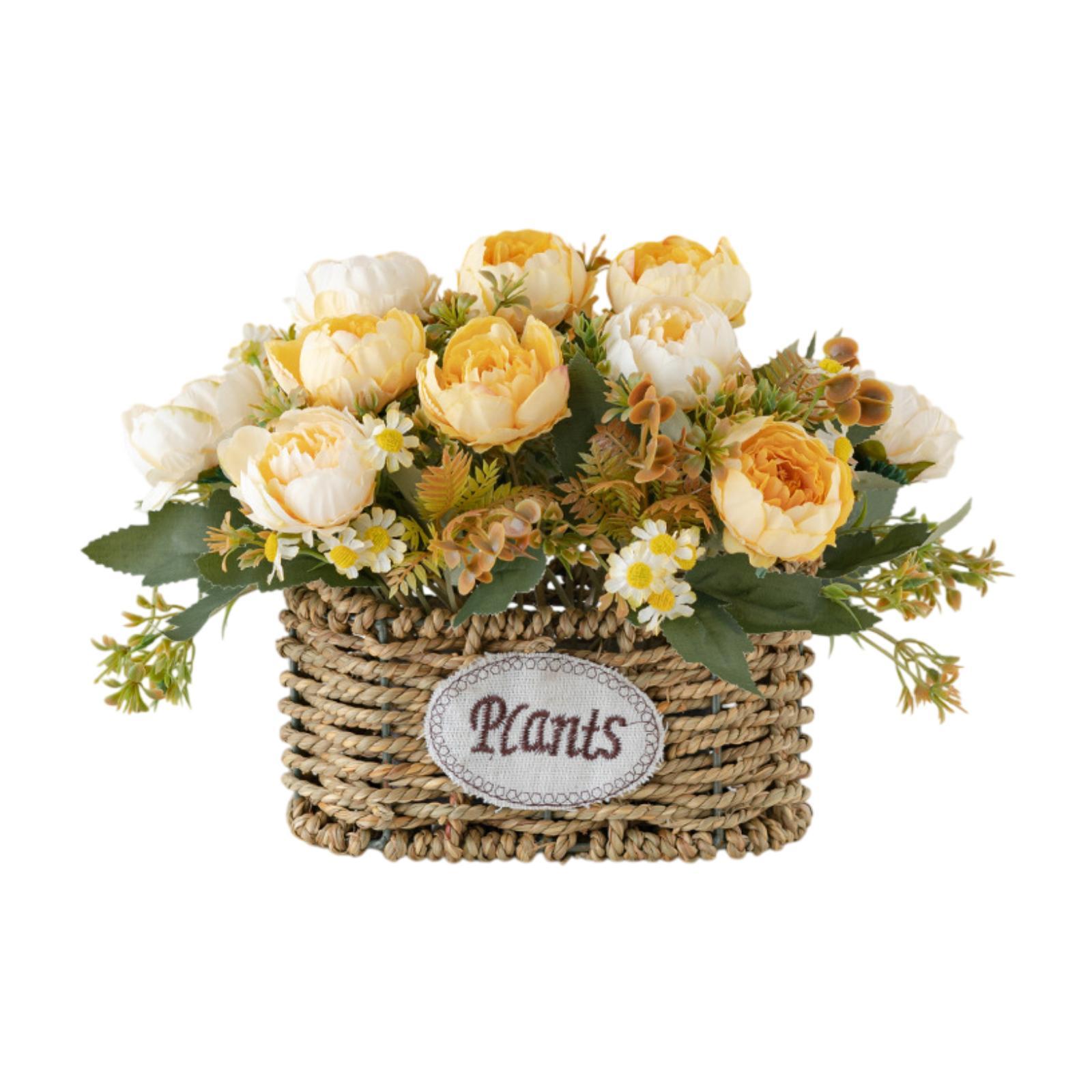 Artificial Flowers Basket Photo Prop Silk Floral Arrangement for Desktop Party Decor Spring Summer Living Room жовтий
Artificial Flowers Basket Photo Prop Silk Floral Arrangement for Desktop Party Decor Spring Summer Living Room жовтий