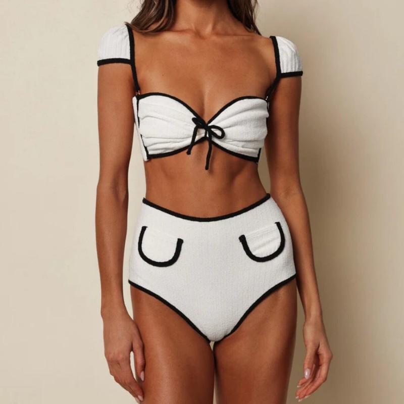 Women s Black & White Puff Sleeve Two-Piece Bikini - High Waist, Slimming Luxury Swimwear for Vacation or Hot Springs. XL білий
Women s Black & White Puff Sleeve Two-Piece Bikini - High Waist, Slimming Luxury Swimwear for Vacation or Hot Springs. XL білий
