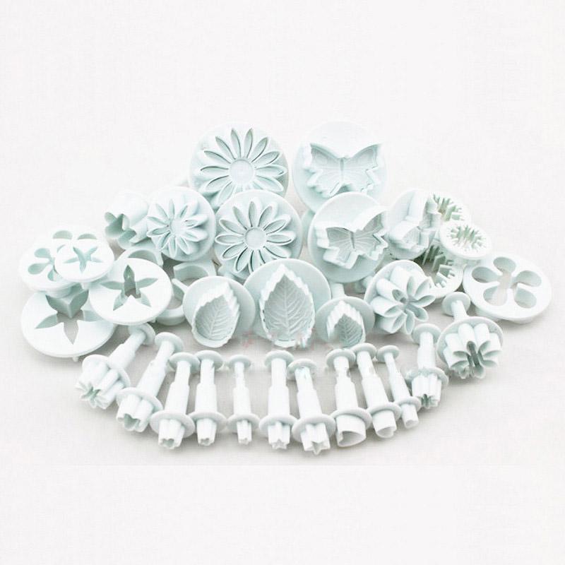 33 шт./набор плунжерных резак для помадки, формы для печенья, торта, бисквита, инструменты для 3D-украшения, принадлежности для выпечки, формы для бисквита