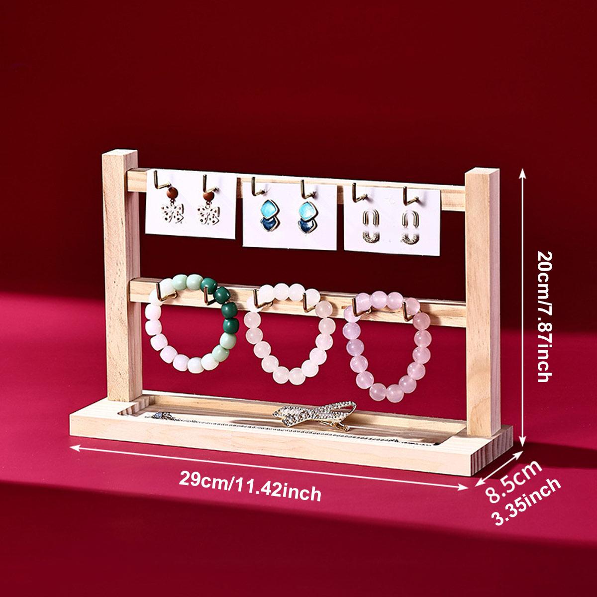 1pc Wooden bracelet rack, bracelet and earring storage rack, store jewelry display rack, jewelry collection rack
1pc Wooden bracelet rack, bracelet and earring storage rack, store jewelry display rack, jewelry collection rack