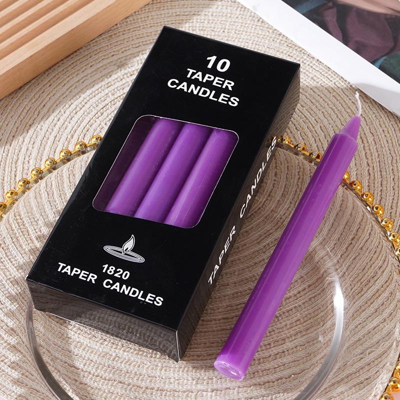 10 упаковок разноцветных свечей с длинным стержнем, восковых, аварийного освещения, общих, для украшения свадебного банкета, вечеринки 1820 purple (1.8 * 19cm)
10 упаковок разноцветных свечей с длинным стержнем, восковых, аварийного освещения, общих, для украшения свадебного банкета, вечеринки 1820 purple (1.8 * 19cm)