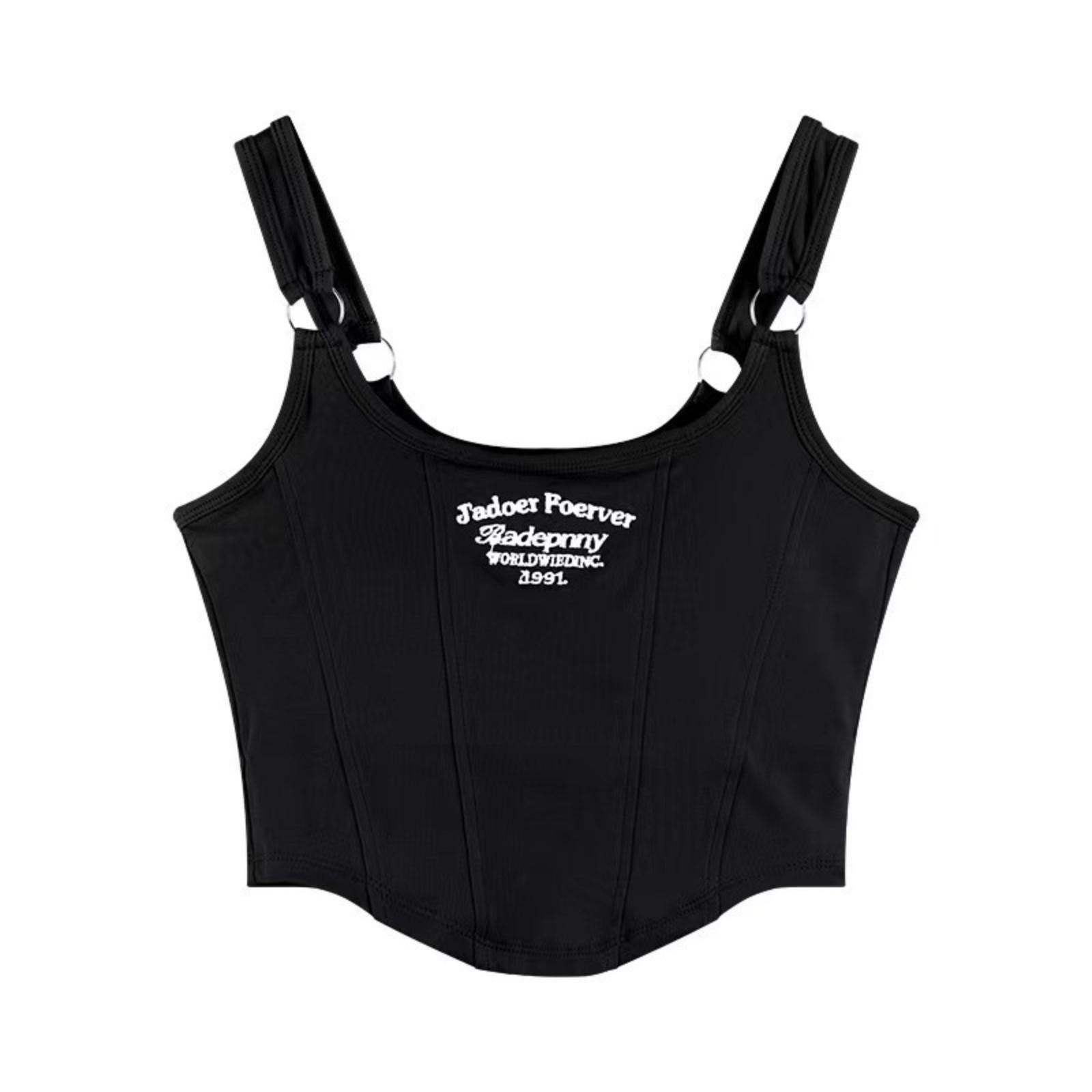 Small Camisole With Bra Pad Undershirt Female Senior Sense Letters Embroidery Thin Inner Slim Outer Wear Spicy Girl Desire Tops One Size чорний
Small Camisole With Bra Pad Undershirt Female Senior Sense Letters Embroidery Thin Inner Slim Outer Wear Spicy Girl Desire Tops One Size чорний