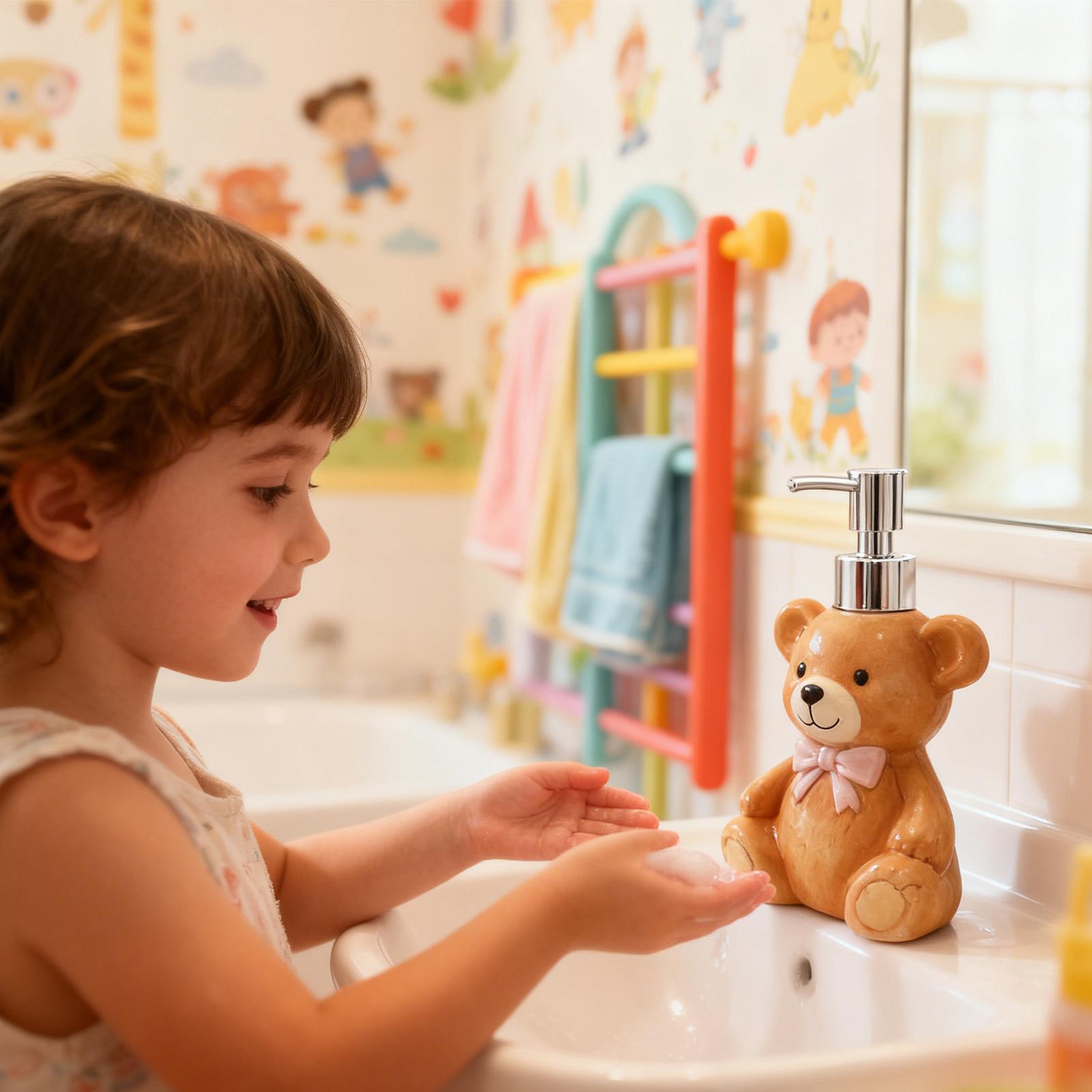 Soap Dispenser 350ml Refillable Bear Design Lotion Pump Jar Kitchen Soap Dispenser for Shower Laundry Wash Christmas Countertop CN
Soap Dispenser 350ml Refillable Bear Design Lotion Pump Jar Kitchen Soap Dispenser for Shower Laundry Wash Christmas Countertop CN