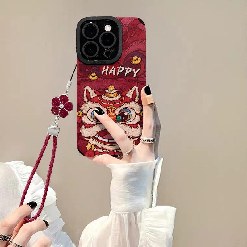 Cute Lion Dance Bracelet, Suitable for Apple New Year Phone Case 15pro, Red and Festive, 14-hole Anti-drop 13/12 Redmi K30S
Cute Lion Dance Bracelet, Suitable for Apple New Year Phone Case 15pro, Red and Festive, 14-hole Anti-drop 13/12 Redmi K30S