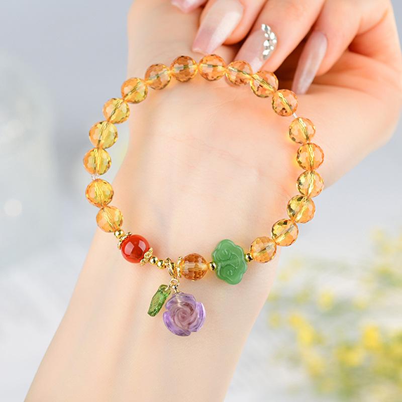 Natural Faceted Citrine Peony Flower Beaded Bracelet - Trendy Bestseller Jewelry Gift
Natural Faceted Citrine Peony Flower Beaded Bracelet - Trendy Bestseller Jewelry Gift