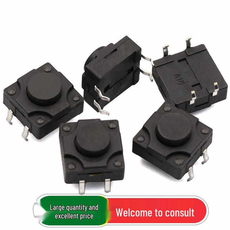Waterproof 4-Pin Tactile Microswitch 12x12mm, Vertical Copper 5-Pack
Waterproof 4-Pin Tactile Microswitch 12x12mm, Vertical Copper 5-Pack