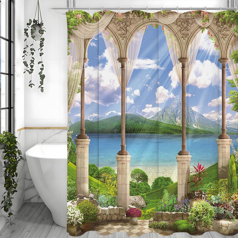 Simple Lake Scenery Shower Curtain Washable Dirt-Resistant Shower Head waterproof Polyester Bath Curtain For Home Decor 90x180CM
Simple Lake Scenery Shower Curtain Washable Dirt-Resistant Shower Head waterproof Polyester Bath Curtain For Home Decor 90x180CM