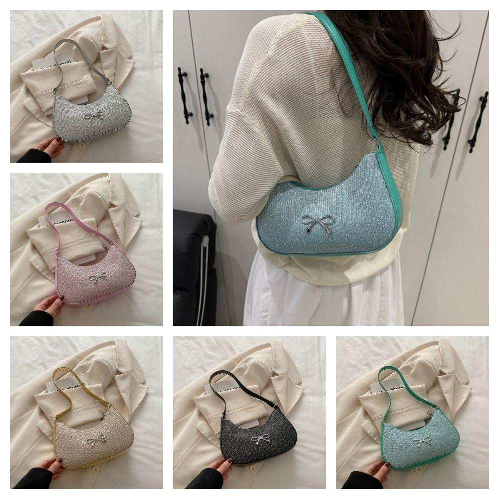 PU Leather Underarm Tote Bag Solid Color Women Handbag Simple Bowknot Shoulder Bag Shopping чорний
PU Leather Underarm Tote Bag Solid Color Women Handbag Simple Bowknot Shoulder Bag Shopping чорний