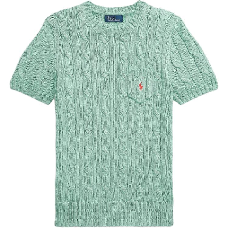 Polo Ralph Lauren Slim Fit Cable Knit Cotton Short Sleeve Sweater Women sweater Aqua WMPOSWENC021245-300 S
Polo Ralph Lauren Slim Fit Cable Knit Cotton Short Sleeve Sweater Women sweater Aqua WMPOSWENC021245-300 S
