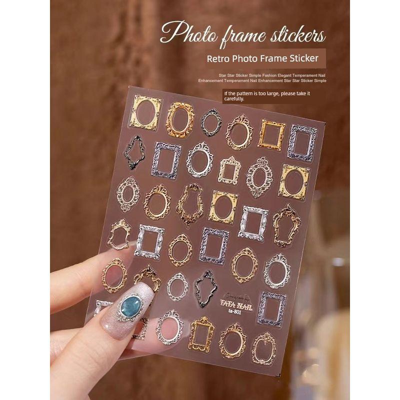2025 New Nail Beauty Sticker Retro Photo Frame Gold Silver Metal Retro Textured Retro Border Nail Sticker ta-801 Retro Photo Frame Sticker
2025 New Nail Beauty Sticker Retro Photo Frame Gold Silver Metal Retro Textured Retro Border Nail Sticker ta-801 Retro Photo Frame Sticker