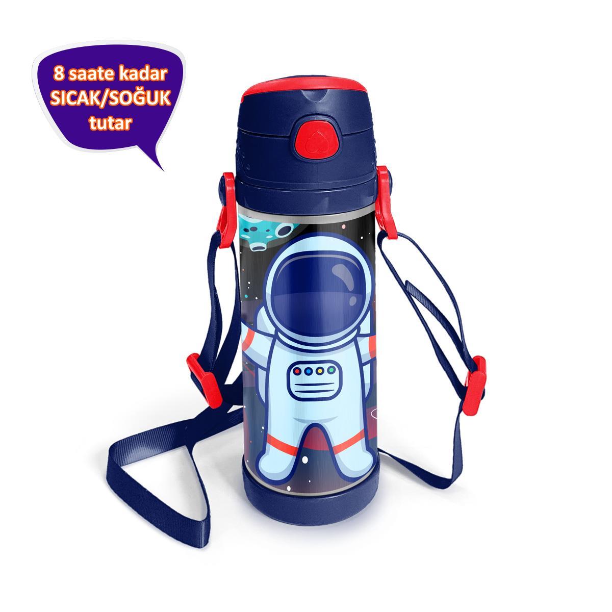 Стальной термос Coral High Kids Saks Blue с узором астронавта и трубочкой, 500 мл 11925
Стальной термос Coral High Kids Saks Blue с узором астронавта и трубочкой, 500 мл 11925