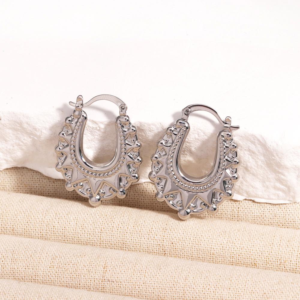 Vintage Gold Silver Color Crown Stitching Design U-Shaped Gold-Plated Hoop Earrings for Women Jerelry
Vintage Gold Silver Color Crown Stitching Design U-Shaped Gold-Plated Hoop Earrings for Women Jerelry