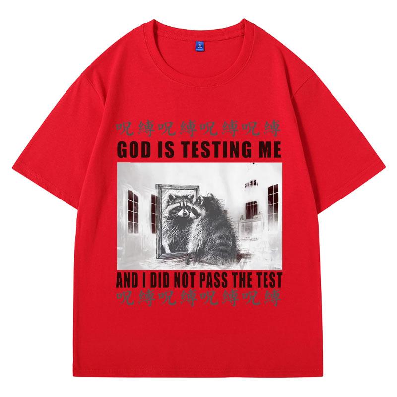 God Is Testing Me and L Did Not Pass The Test T Shirt Men s Funny Japanese Raccoon Meme Graphic T Shirts Fashion Gothic Unisex S
God Is Testing Me and L Did Not Pass The Test T Shirt Men s Funny Japanese Raccoon Meme Graphic T Shirts Fashion Gothic Unisex S