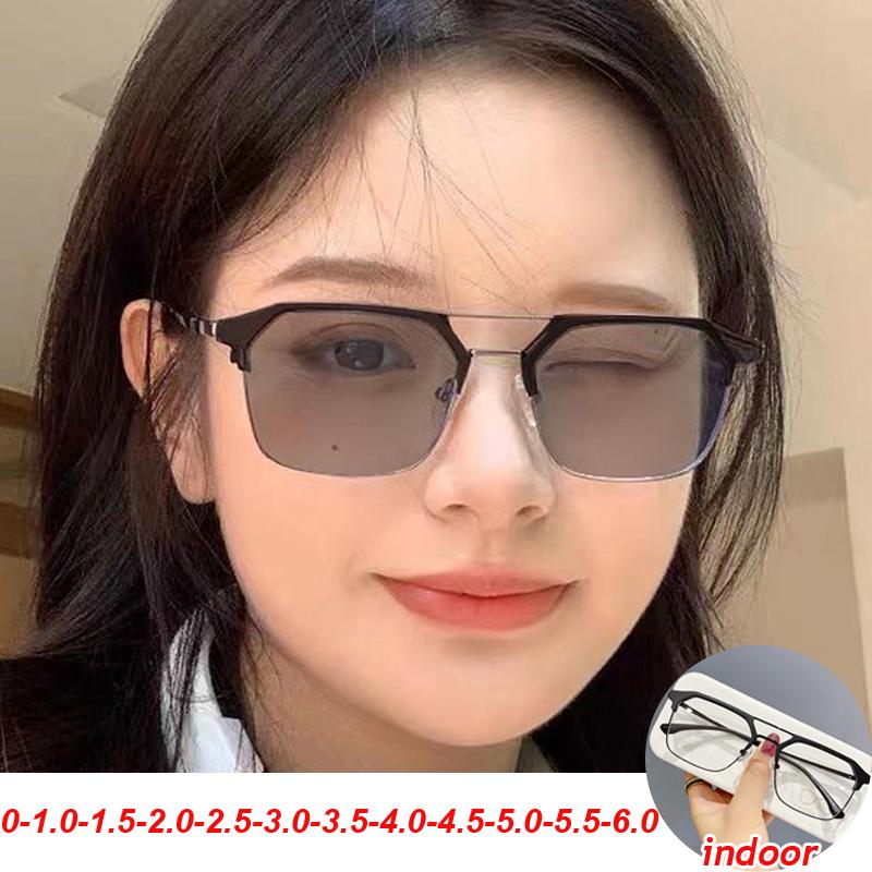 Photochromic Sunglasses Luxury Double Deam Women Men Myopia Glasses Optical Prescription Nearsighted Eyewear Diopter 0 To -6.0
Photochromic Sunglasses Luxury Double Deam Women Men Myopia Glasses Optical Prescription Nearsighted Eyewear Diopter 0 To -6.0