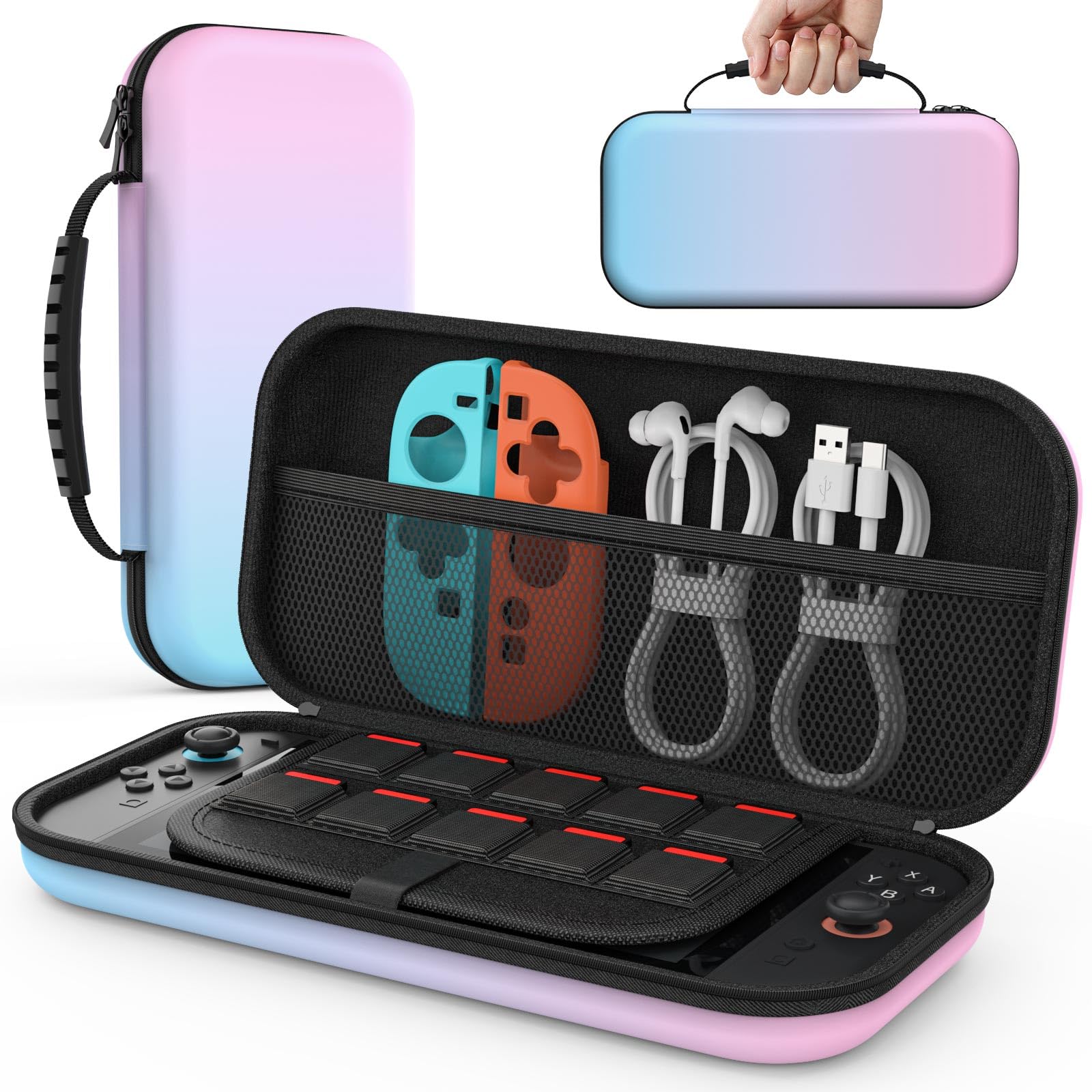 MoKo Switch2 Switch2 Чехол для переноски 2-го поколения Защитный Хранение Хранение EVA Полный Большой Может хранить мелкие предметы, такие как игра Легкий Сине-розовый градиент
MoKo Switch2 Switch2 Чехол для переноски 2-го поколения Защитный Хранение Хранение EVA Полный Большой Может хранить мелкие предметы, такие как игра Легкий Сине-розовый градиент