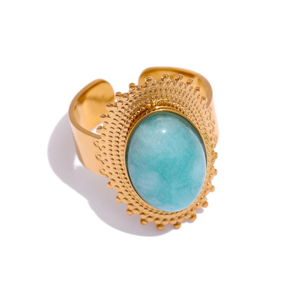 Yhpup Stainless Steel Stone Rings Charm Metal Statement Jewelry Gold Color Geometric Opening Women Bagues Pour Femme Waterproof Opening
Yhpup Stainless Steel Stone Rings Charm Metal Statement Jewelry Gold Color Geometric Opening Women Bagues Pour Femme Waterproof Opening