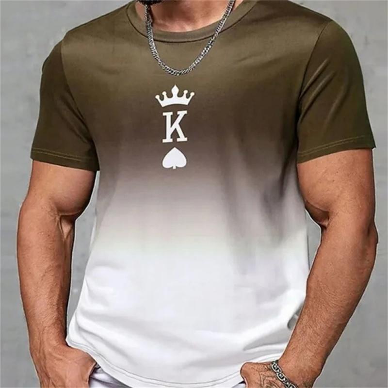 Colorful Gradient Pattern T Shirt For Men Crown Spades K 3D Printed Tees Casual Short Sleeve Round Neck Tops Street T-Shirts 6XL
Colorful Gradient Pattern T Shirt For Men Crown Spades K 3D Printed Tees Casual Short Sleeve Round Neck Tops Street T-Shirts 6XL