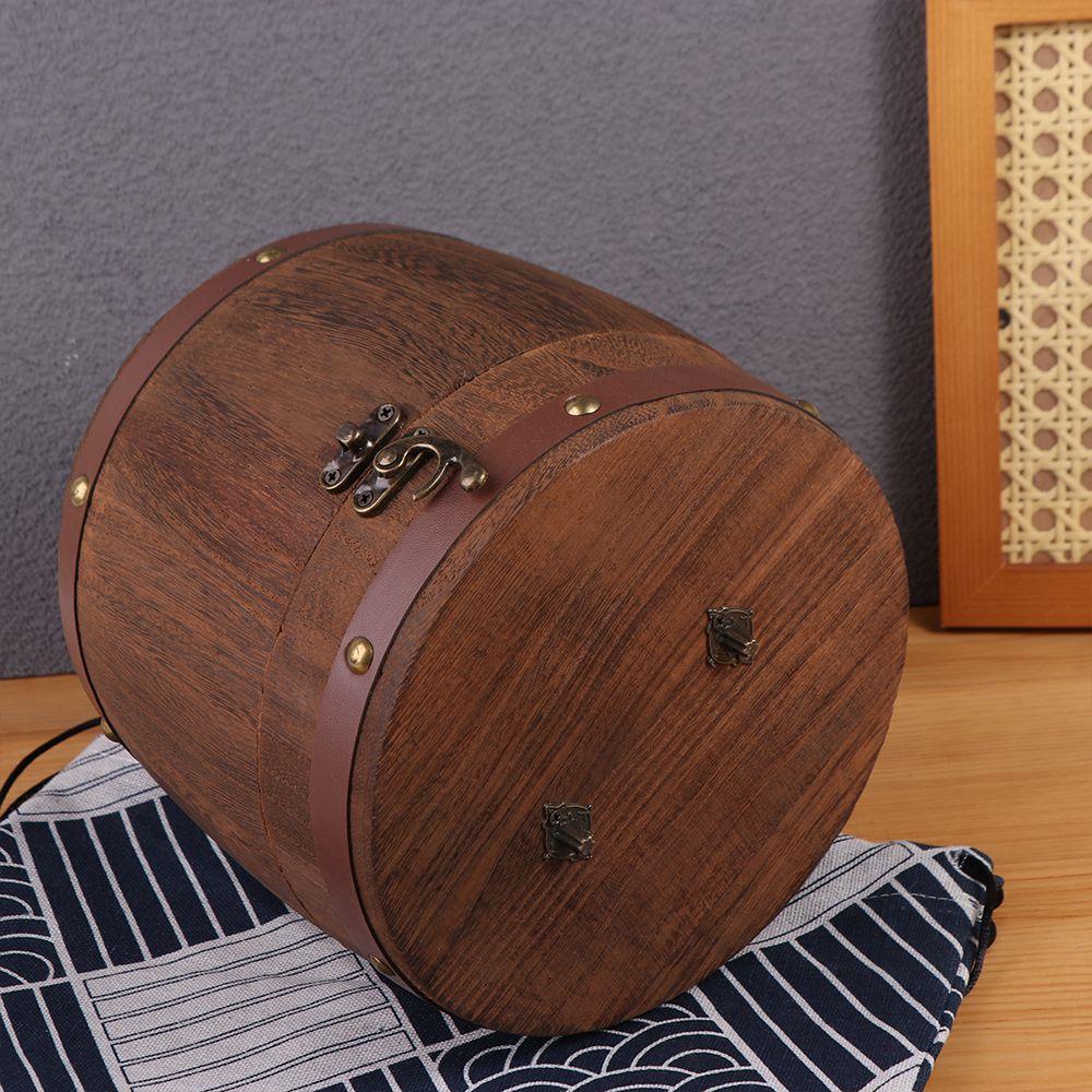 with Buckle Wood Barrel Canister Portable Antique Mini Storage Box Kitchen Storage wood
with Buckle Wood Barrel Canister Portable Antique Mini Storage Box Kitchen Storage wood