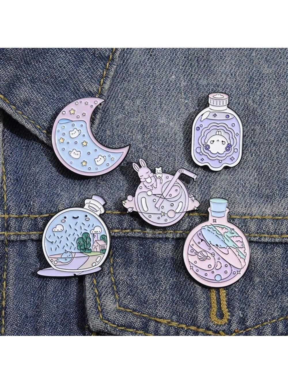 5 pieces of women s creative cartoon drift bottle series design brooch, daily matching clothing, bags, accessories, metal badges
5 pieces of women s creative cartoon drift bottle series design brooch, daily matching clothing, bags, accessories, metal badges