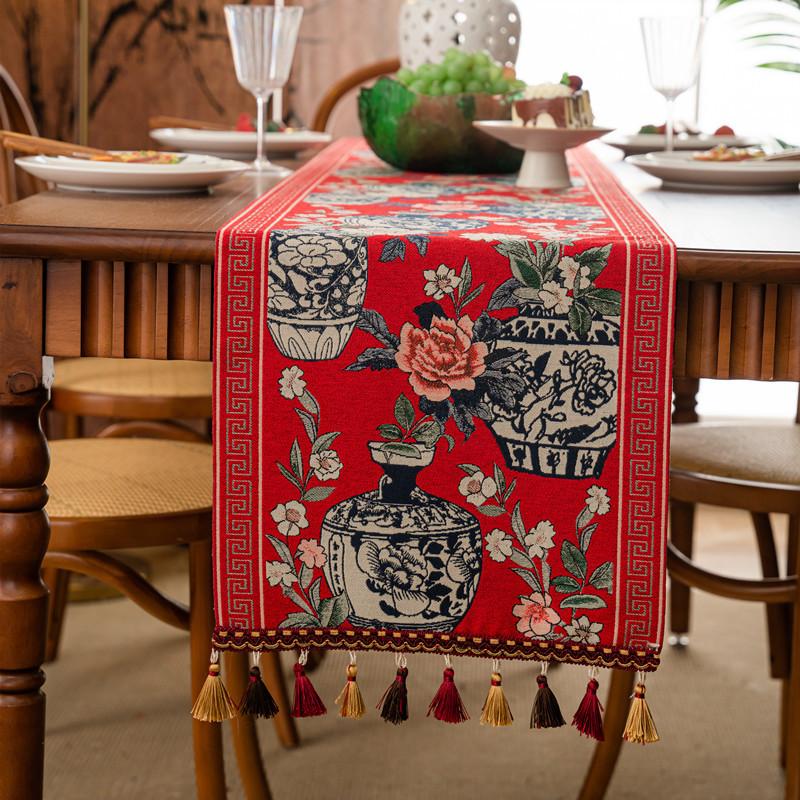 Chinese Yarn-Dyed Jacquard Table Runner Ethnic Fringed Polyester Dining Table Decor for Party Anti-Scratch Dust-Proof Tablecloth 35x140cm
Chinese Yarn-Dyed Jacquard Table Runner Ethnic Fringed Polyester Dining Table Decor for Party Anti-Scratch Dust-Proof Tablecloth 35x140cm