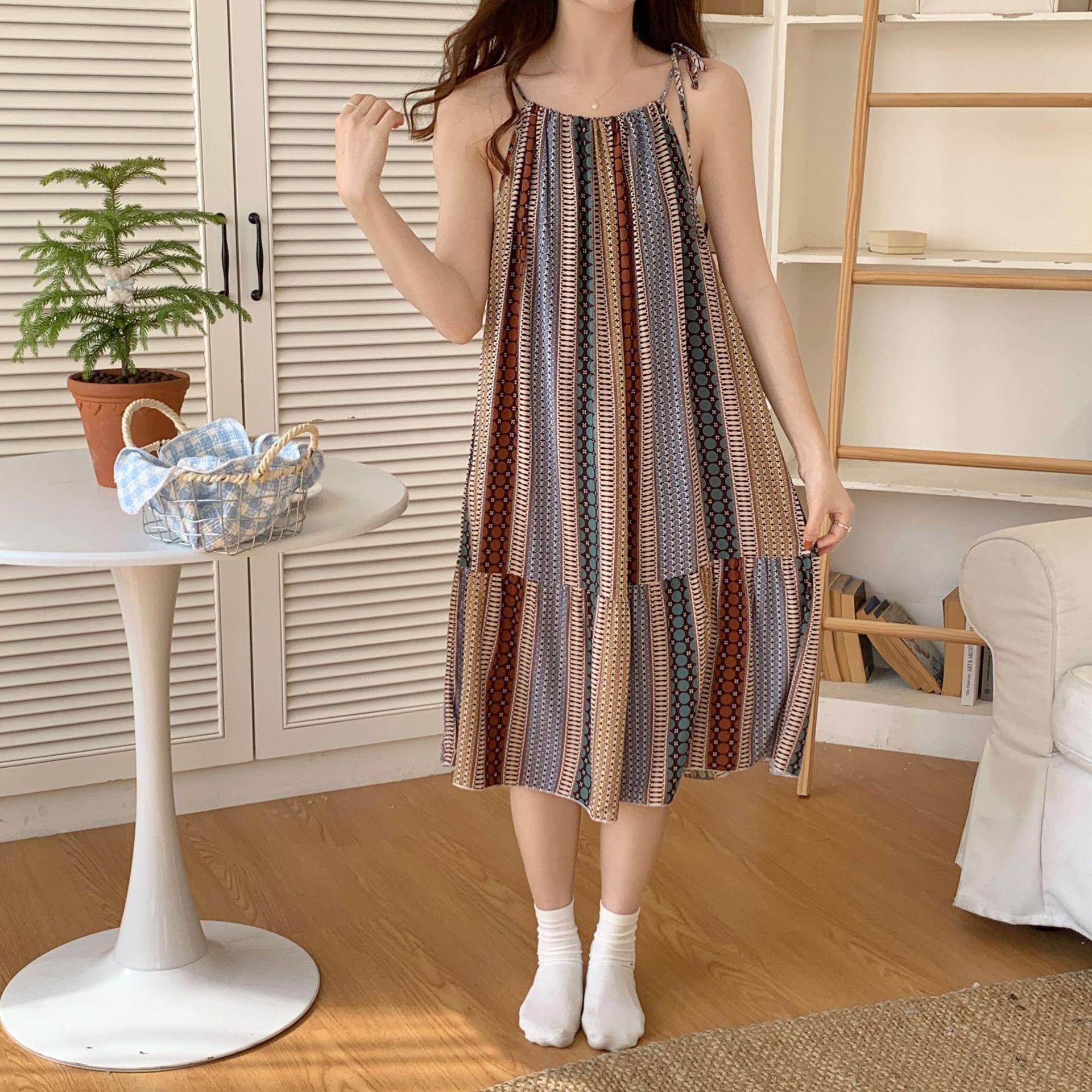 Summer Pajama Dress Cotton Silk Pajamas Sweet Little Girl Halter Sexy Nightwear Women Sleepwear Comforts Breathable Pajamas One Size
Summer Pajama Dress Cotton Silk Pajamas Sweet Little Girl Halter Sexy Nightwear Women Sleepwear Comforts Breathable Pajamas One Size