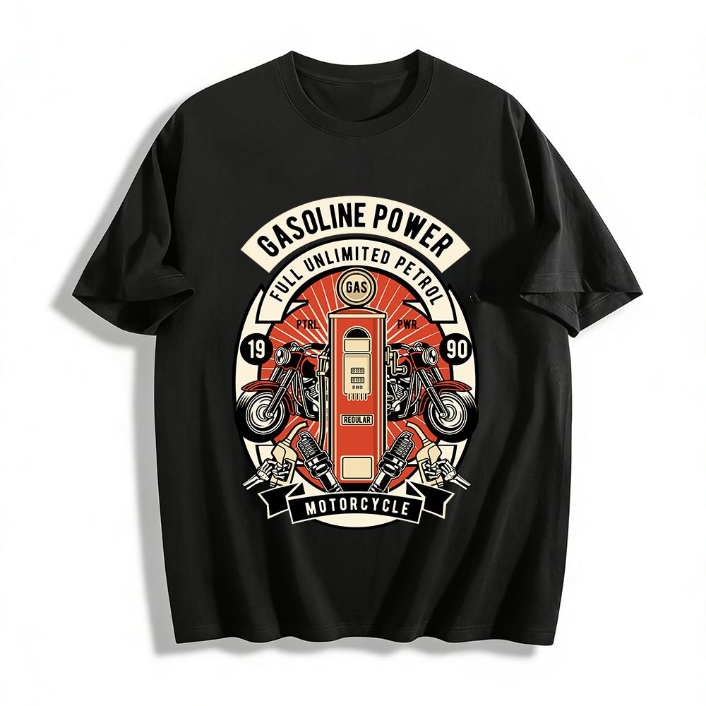 Vintage Gasoline Power Motorcycle Graphic Casual Tee Pure cotton T-shirt 6XL
Vintage Gasoline Power Motorcycle Graphic Casual Tee Pure cotton T-shirt 6XL