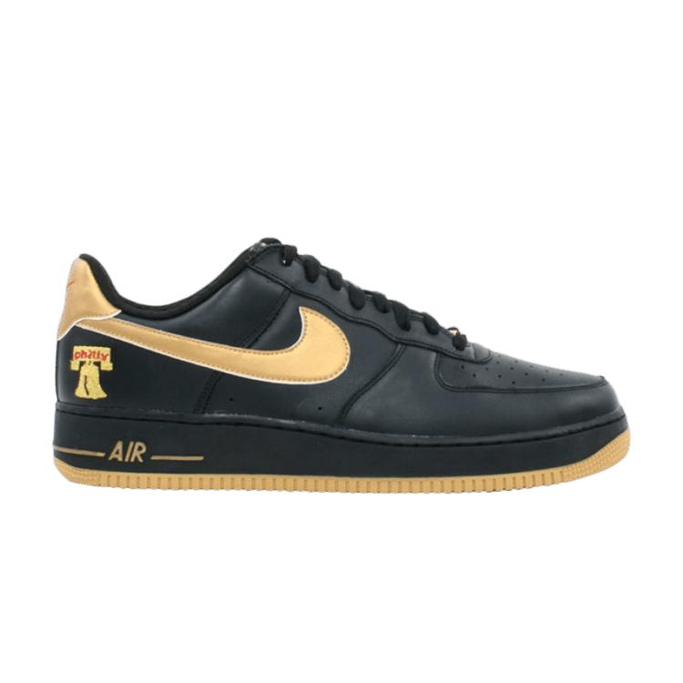 Nike Air Force 1 Premium Unisex Sneakers Black Metallic-Gold-Varsity-Red-(Philly) 309096-071
Nike Air Force 1 Premium Unisex Sneakers Black Metallic-Gold-Varsity-Red-(Philly) 309096-071