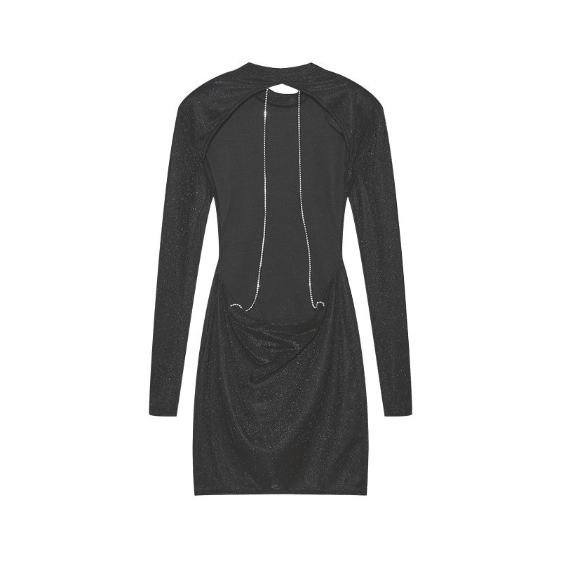 Модный стиль Сексуальное открытое декольте Цепочка Круглый вырез Длинный рукав Узкая облегающая Короткая юбка Ретро Ностальгическое Французское платье Black S
Модный стиль Сексуальное открытое декольте Цепочка Круглый вырез Длинный рукав Узкая облегающая Короткая юбка Ретро Ностальгическое Французское платье Black S