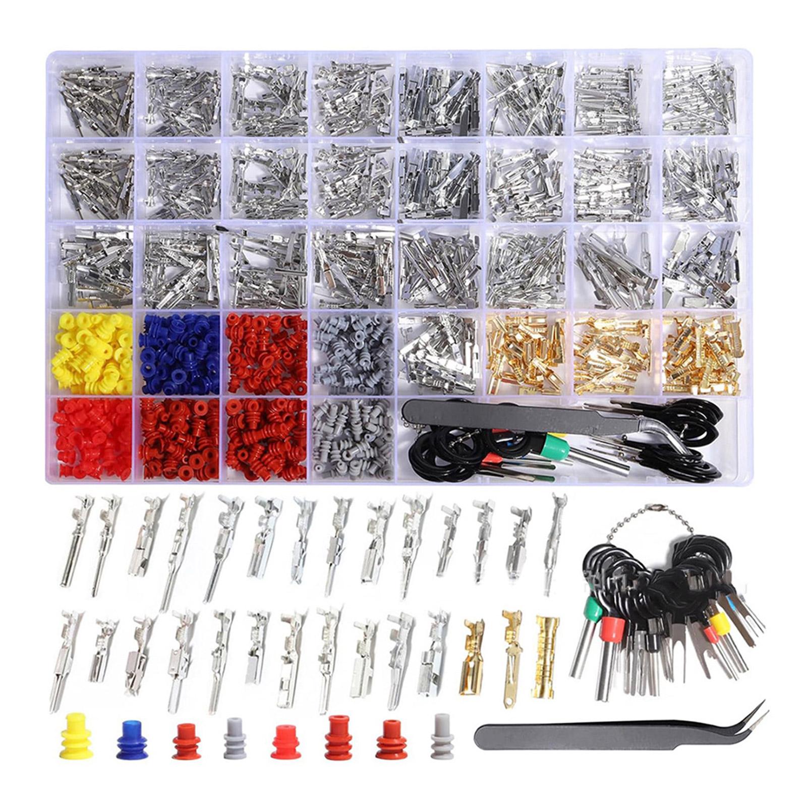 950Pcs Electrical Pin Connectors Car Wire Terminals Connector Pin 1/1.5/1.8/2.2/2.8/3.5mm Automotive Pin Connector
950Pcs Electrical Pin Connectors Car Wire Terminals Connector Pin 1/1.5/1.8/2.2/2.8/3.5mm Automotive Pin Connector