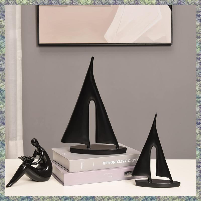 WON Modern Sculptures Home Decor,Sailboat Decor Ornament,Boat Decorations Statue Decor,Art Sculptures And Statues(2PCS) чорний
WON Modern Sculptures Home Decor,Sailboat Decor Ornament,Boat Decorations Statue Decor,Art Sculptures And Statues(2PCS) чорний