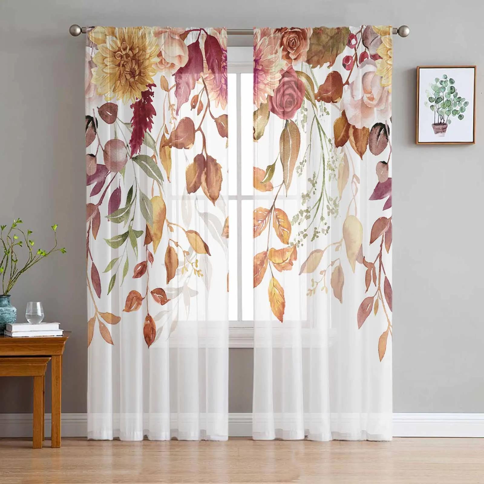 Autumn Leaves Tree Trunk Translucent Drapes for Bedroom Space Living Room Decoration Window Drape for Kitchen Area Tulle Voile Organza Drapes W135 x H115cm x1&Rod Pocket
Autumn Leaves Tree Trunk Translucent Drapes for Bedroom Space Living Room Decoration Window Drape for Kitchen Area Tulle Voile Organza Drapes W135 x H115cm x1&Rod Pocket