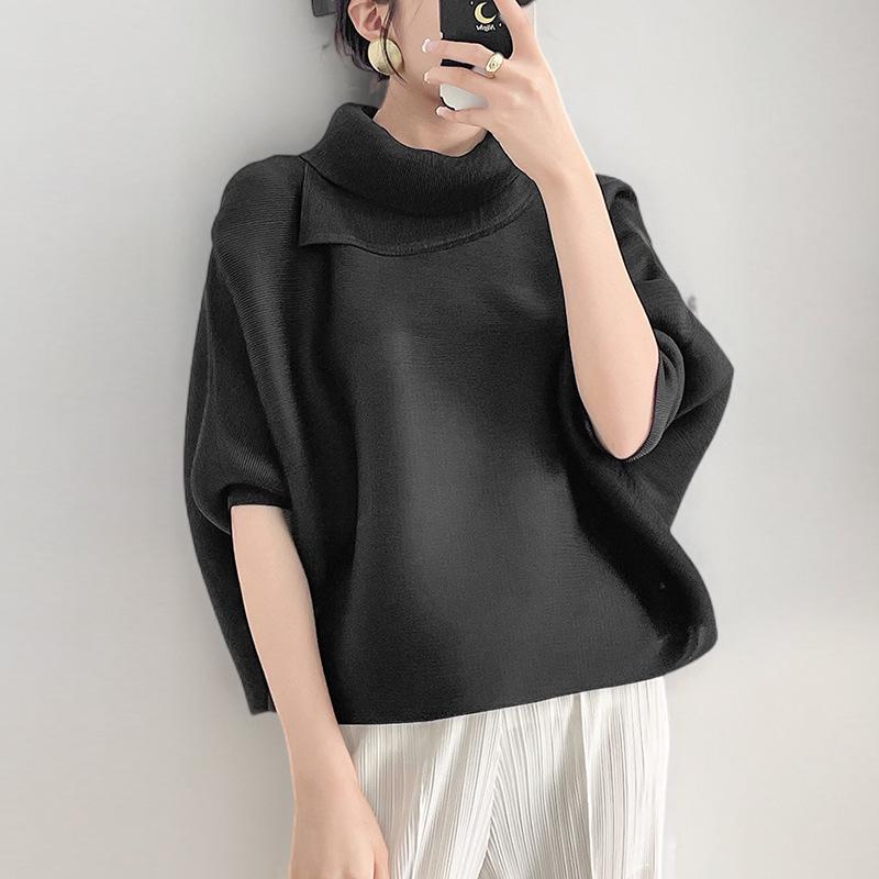 Women s Trendy Batwing Sleeve Pleated Lapel Long Sleeve Top - Spring/Autumn Pullover Sweater One Size
Women s Trendy Batwing Sleeve Pleated Lapel Long Sleeve Top - Spring/Autumn Pullover Sweater One Size