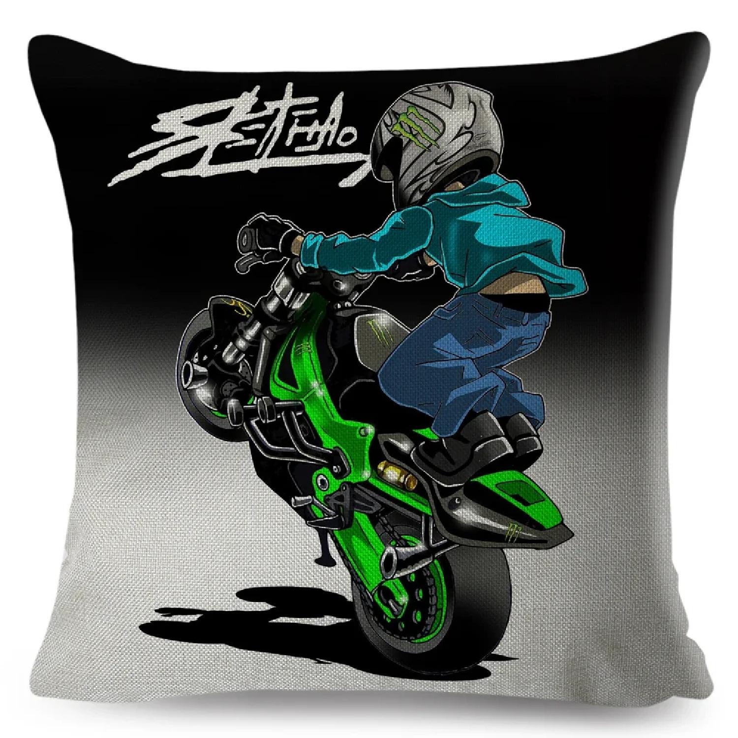 Cartoon Sport Motorcycle Cushion Decor ful Etreme Mobile Bike Pillowcase for Sofa Home Car Pillow Case,(1) 66x66cm
Cartoon Sport Motorcycle Cushion Decor ful Etreme Mobile Bike Pillowcase for Sofa Home Car Pillow Case,(1) 66x66cm