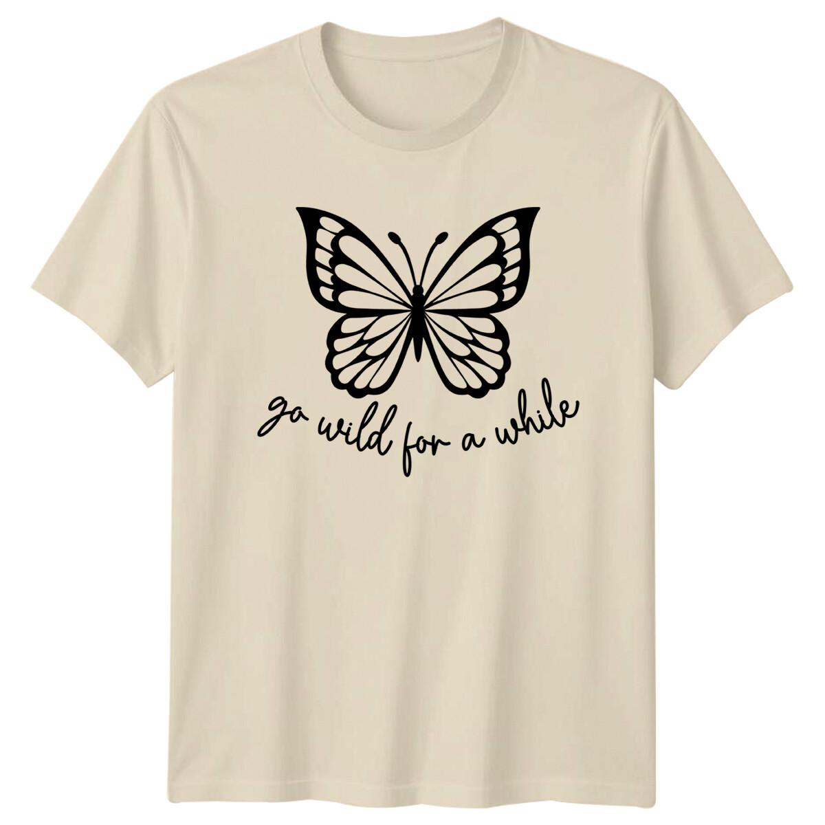 Go Wild For A While Butterfly Graphic Motivational Slogan T-Shirt 2XL
Go Wild For A While Butterfly Graphic Motivational Slogan T-Shirt 2XL