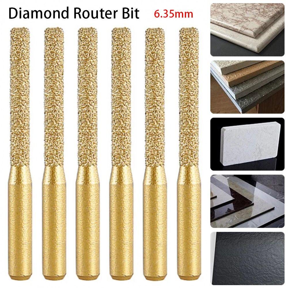 1Pcs Straight Shank Milling Cuter 6.35mm Engraving Edge Cutting Tool Brazed Diamond Router Bit
1Pcs Straight Shank Milling Cuter 6.35mm Engraving Edge Cutting Tool Brazed Diamond Router Bit