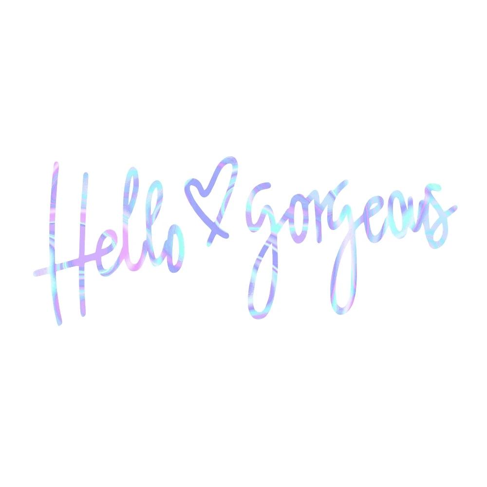 1 шт. Привет, великолепная наклейка на автомобиль, белая, розовая, лазерная надпись, стильные наклейки, украшение кузова автомобиля, креативные наклейки, аксессуары для декора
1 шт. Привет, великолепная наклейка на автомобиль, белая, розовая, лазерная надпись, стильные наклейки, украшение кузова автомобиля, креативные наклейки, аксессуары для декора