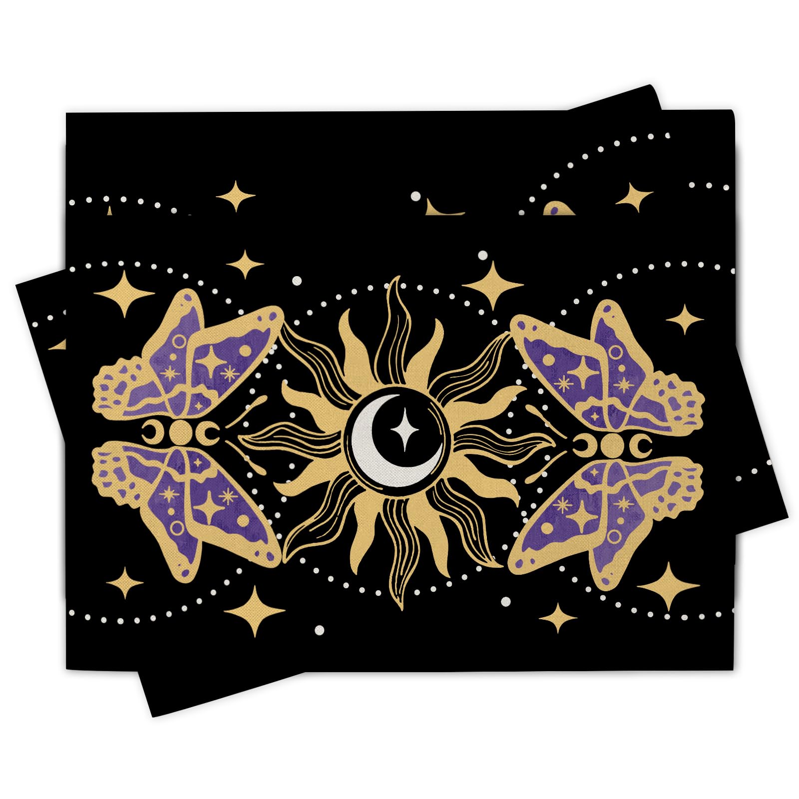 Mystical Moon Phase Sun Butterfly Moth Placemats Set of 4, Vintage Gothic Magic Astrology Divination Dining Place Mats Table Decor 4Pcs-12 X18
Mystical Moon Phase Sun Butterfly Moth Placemats Set of 4, Vintage Gothic Magic Astrology Divination Dining Place Mats Table Decor 4Pcs-12 X18