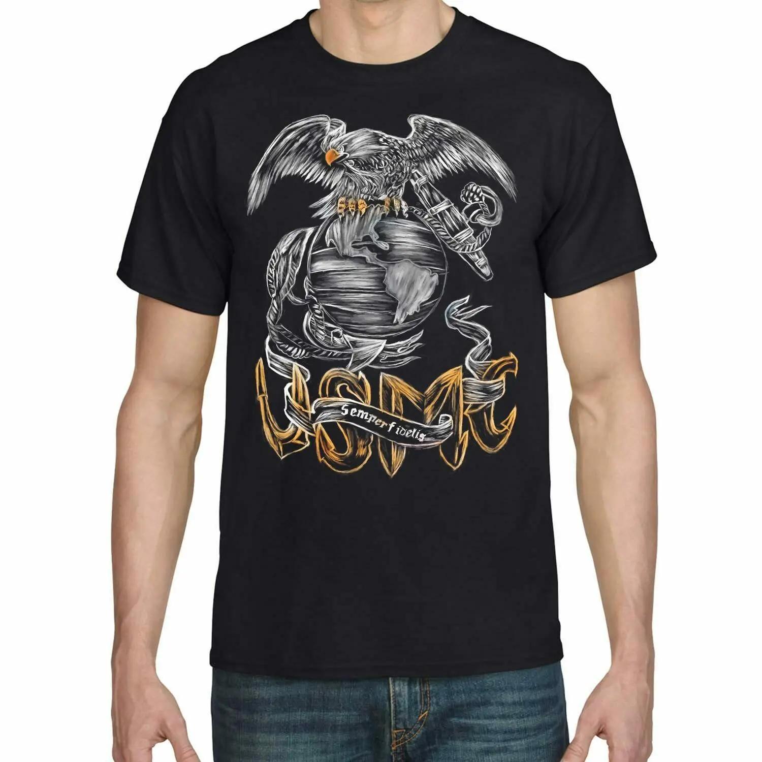 Футболка Корпуса морской пехоты США с изображением орла, земного шара и якоря для военной физической подготовки. Футболка мужская из хлопка премиум-класса с коротким рукавом и круглым вырезом XXXXXL чёрный
Футболка Корпуса морской пехоты США с изображением орла, земного шара и якоря для военной физической подготовки. Футболка мужская из хлопка премиум-класса с коротким рукавом и круглым вырезом XXXXXL чёрный