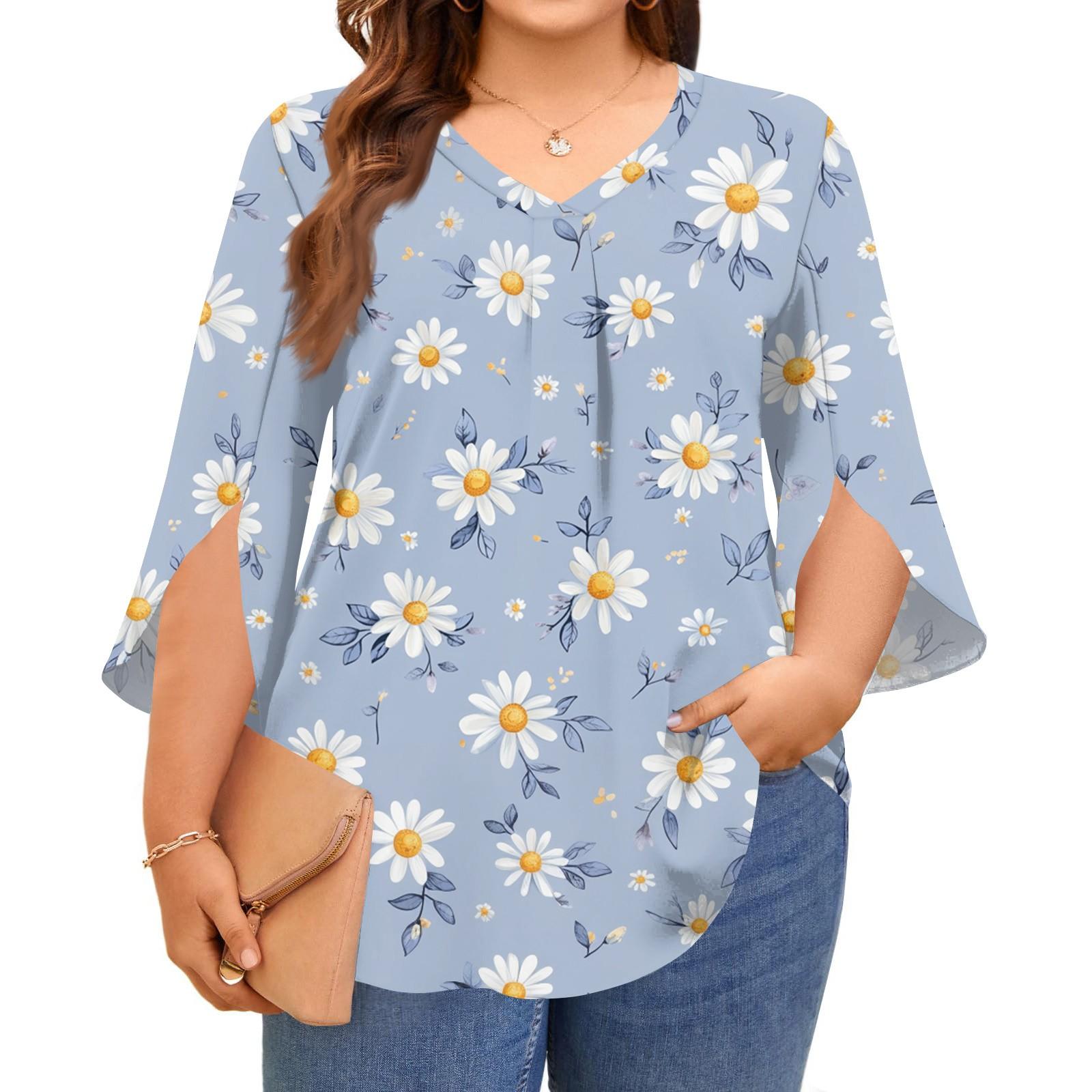 Women s Printing V-neck Plus Size Tops 3/4 Sleeves Elegant Shirt Tops XXXXXL
Women s Printing V-neck Plus Size Tops 3/4 Sleeves Elegant Shirt Tops XXXXXL