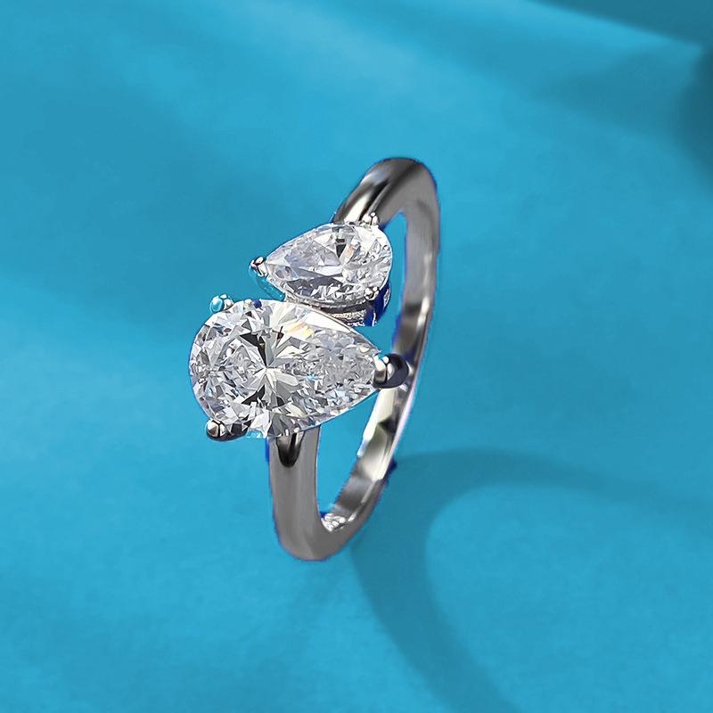 Hui Zhi Yi Minimalist Pear-Shaped White Diamond Ring for Women - 925 Silver, 6x9mm Size 6
Hui Zhi Yi Minimalist Pear-Shaped White Diamond Ring for Women - 925 Silver, 6x9mm Size 6