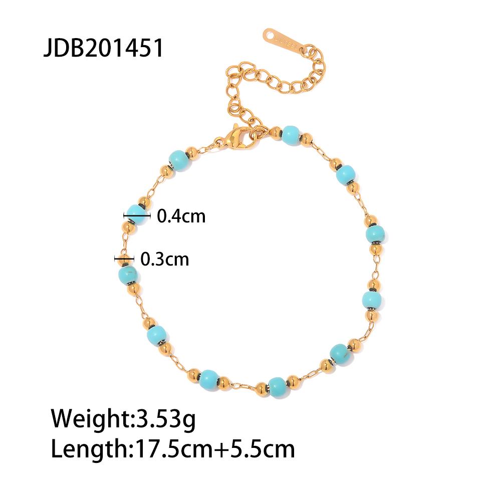 Youthway Fashion Turquoise Stainless Steel Gold Pvd Plated Adjustable Bracelet Waterproof Jewelry Women Gift
Youthway Fashion Turquoise Stainless Steel Gold Pvd Plated Adjustable Bracelet Waterproof Jewelry Women Gift