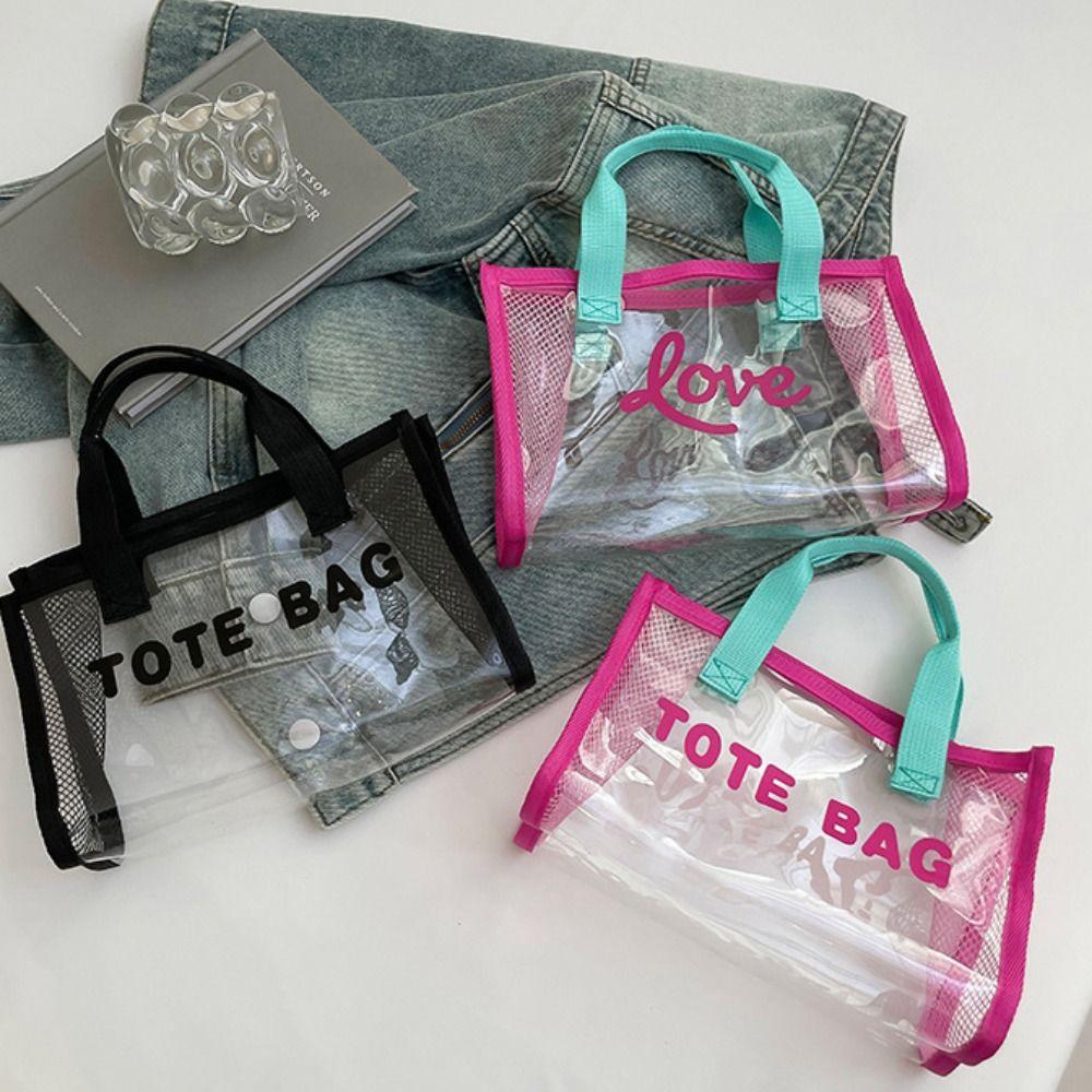 Large Capacity Transparent Jelly Bag Summer Waterproof Handbag Letter PVC Beach Bag Sports Style2
Large Capacity Transparent Jelly Bag Summer Waterproof Handbag Letter PVC Beach Bag Sports Style2