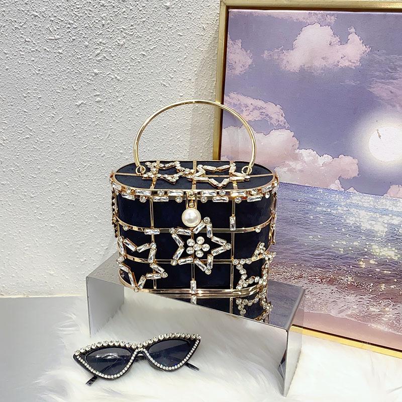 Metal Birdcage Hollow Vegetable Basket Bag Shiny Not Efficient Rhinestones Crystal Stars Premium Portable Dinner Bag
Metal Birdcage Hollow Vegetable Basket Bag Shiny Not Efficient Rhinestones Crystal Stars Premium Portable Dinner Bag