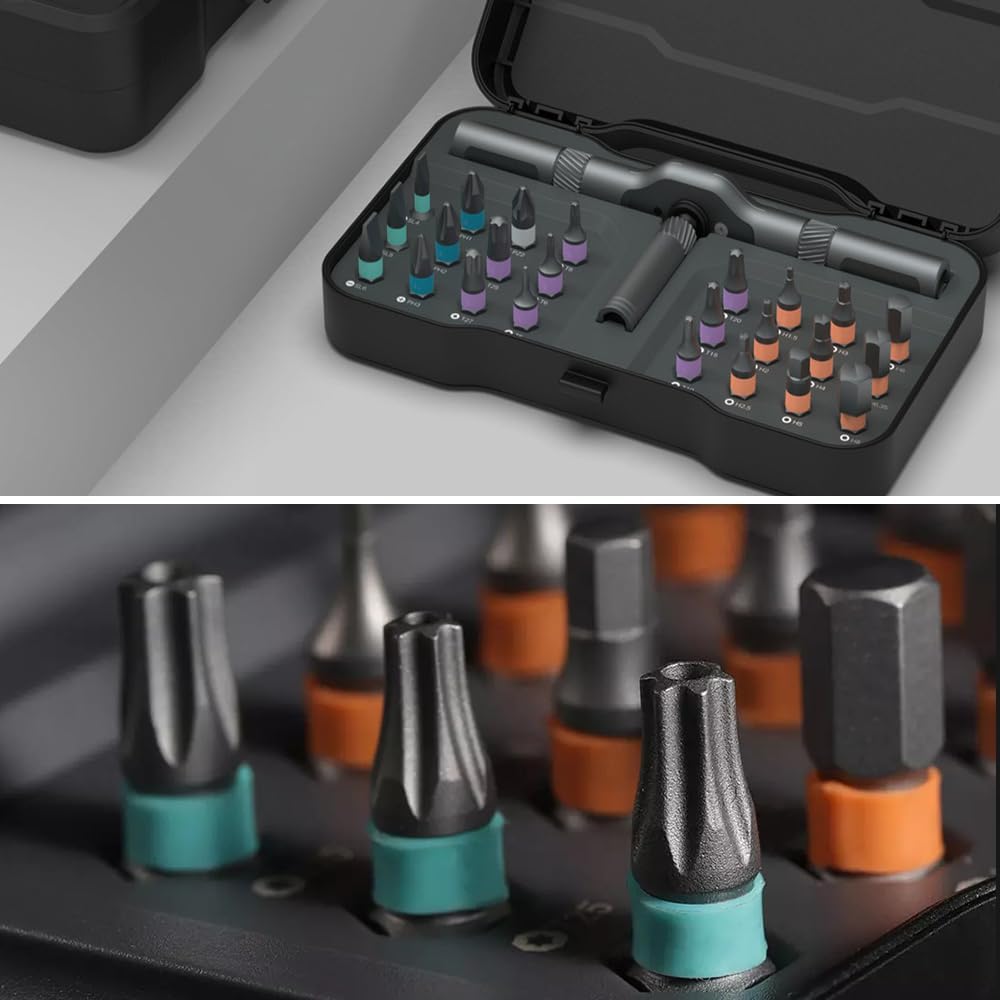 Diy Screwdriver 24 In 1, Upgrade 24 In 1 Multi Bit Magnetic Screwdriver Set, Magnetic Screw Driver Set, Multi-purpose Ratchet Wrench Screwdriver S2 1PCS
Diy Screwdriver 24 In 1, Upgrade 24 In 1 Multi Bit Magnetic Screwdriver Set, Magnetic Screw Driver Set, Multi-purpose Ratchet Wrench Screwdriver S2 1PCS